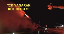 TIR YANARAK KÜL OLDU