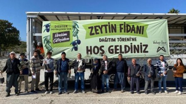 Mutlu üreticilere zeytin fidanı dağıtıldı