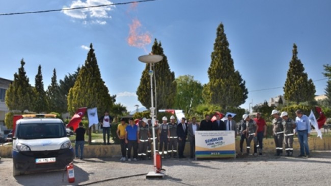 Mut’ta doğal gazın ilk alevi yandı