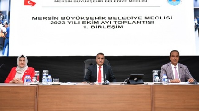 Mersin Büyükşehir Belediyesi Ekim Ayı Olağan Meclis Toplantısının Birinci Birleşimi Yapıldı