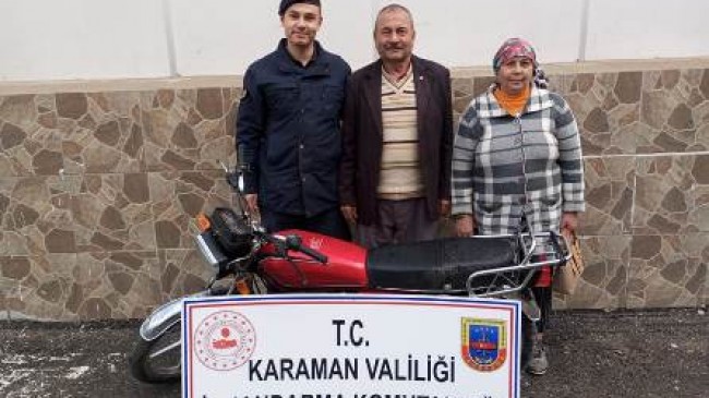 4 yıl önce çalınan motosikletini jandarma buldu